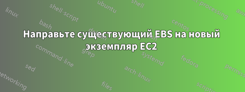 Направьте существующий EBS на новый экземпляр EC2