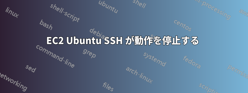 EC2 Ubuntu SSH が動作を停止する