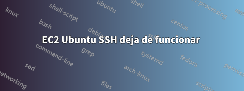 EC2 Ubuntu SSH deja de funcionar
