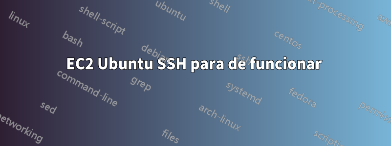 EC2 Ubuntu SSH para de funcionar