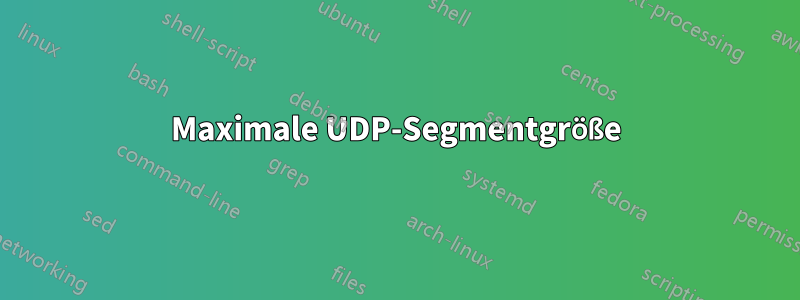 Maximale UDP-Segmentgröße