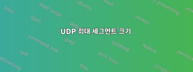 UDP 최대 세그먼트 크기