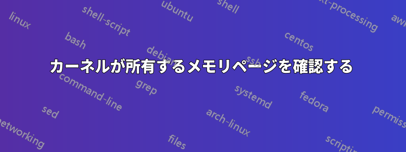 カーネルが所有するメモリページを確認する