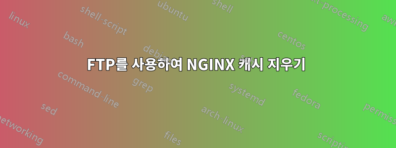 FTP를 사용하여 NGINX 캐시 지우기