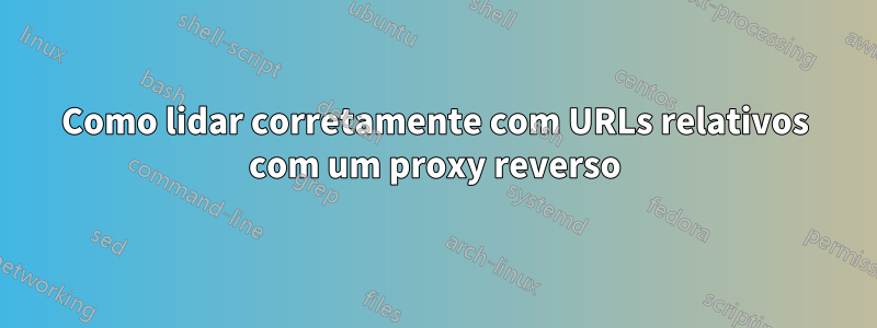 Como lidar corretamente com URLs relativos com um proxy reverso
