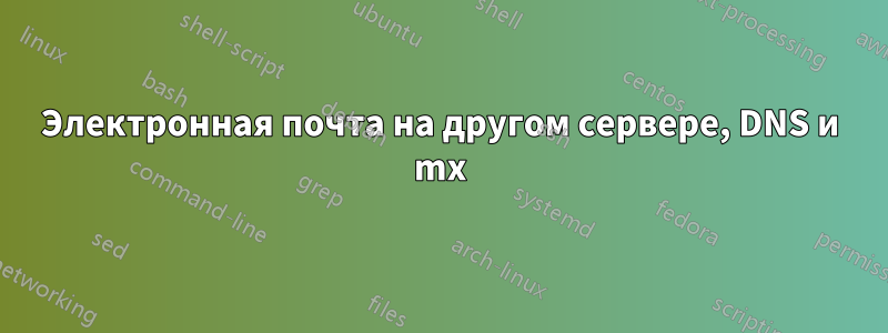 Электронная почта на другом сервере, DNS и mx