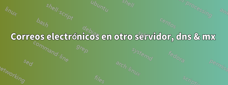 Correos electrónicos en otro servidor, dns & mx
