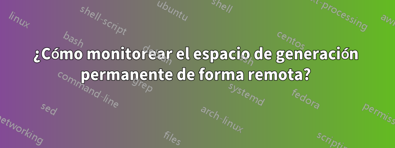 ¿Cómo monitorear el espacio de generación permanente de forma remota?