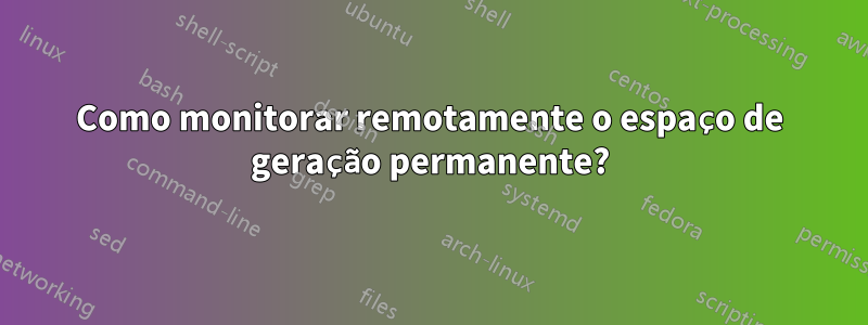 Como monitorar remotamente o espaço de geração permanente?