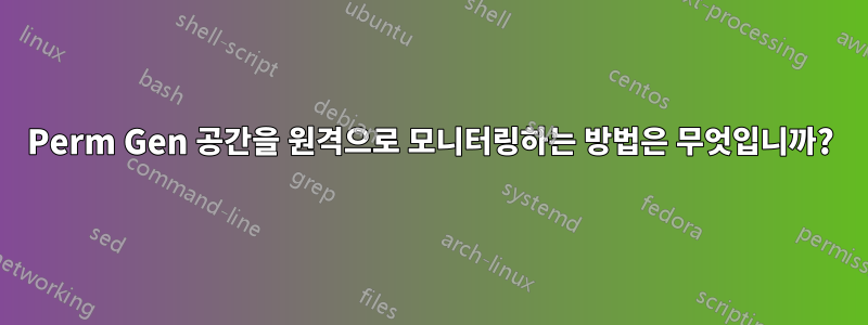 Perm Gen 공간을 원격으로 모니터링하는 방법은 무엇입니까?