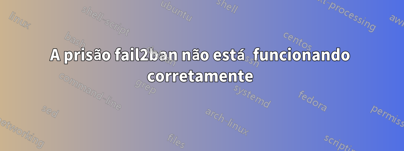 A prisão fail2ban não está funcionando corretamente