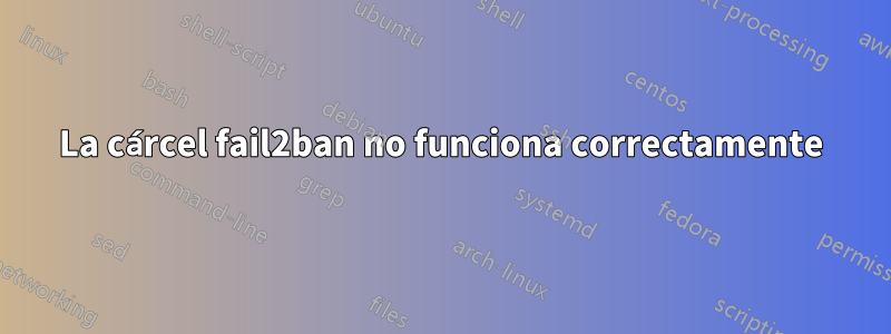 La cárcel fail2ban no funciona correctamente