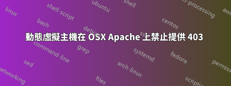 動態虛擬主機在 OSX Apache 上禁止提供 403