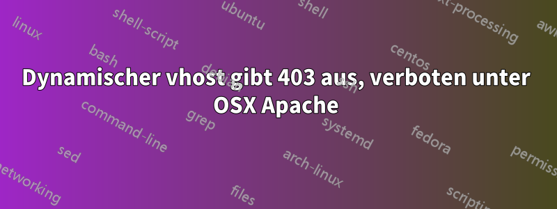 Dynamischer vhost gibt 403 aus, verboten unter OSX Apache