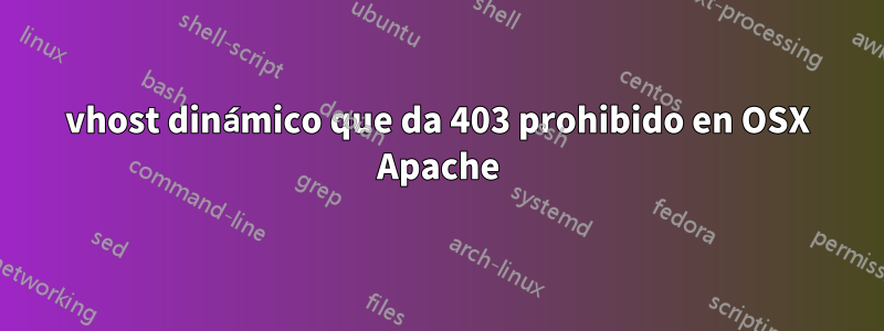 vhost dinámico que da 403 prohibido en OSX Apache