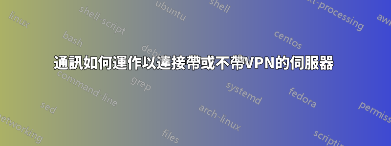 通訊如何運作以連接帶或不帶VPN的伺服器