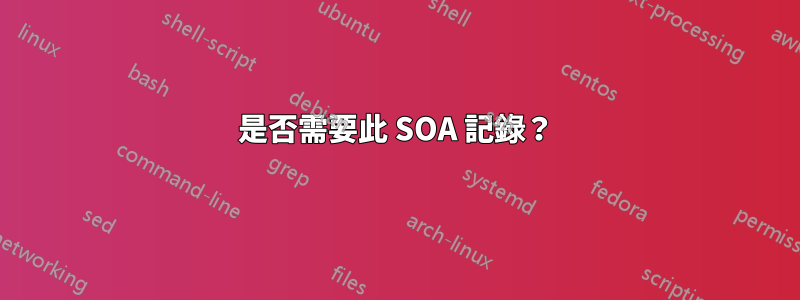 是否需要此 SOA 記錄？