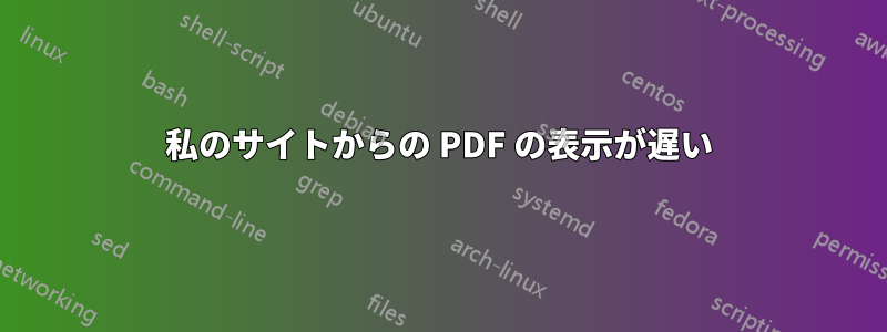 私のサイトからの PDF の表示が遅い