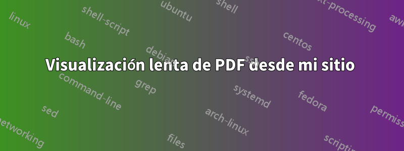 Visualización lenta de PDF desde mi sitio