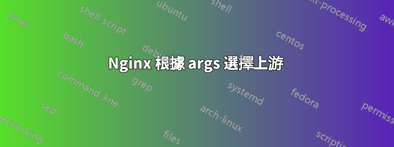 Nginx 根據 args 選擇上游