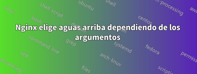 Nginx elige aguas arriba dependiendo de los argumentos