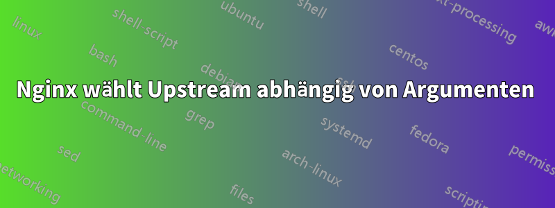 Nginx wählt Upstream abhängig von Argumenten