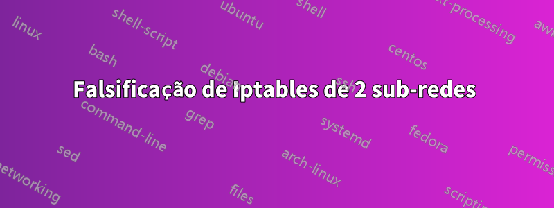 Falsificação de Iptables de 2 sub-redes