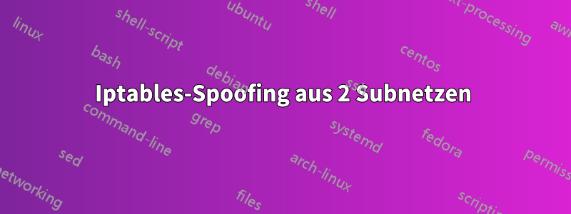 Iptables-Spoofing aus 2 Subnetzen