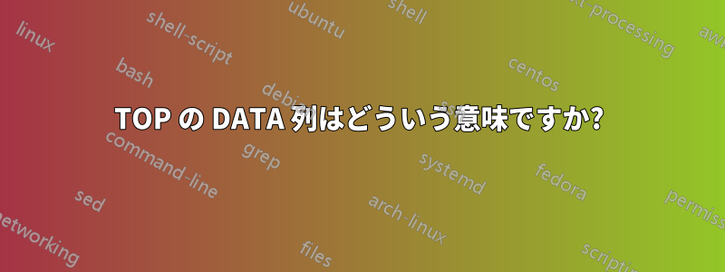 TOP の DATA 列はどういう意味ですか?