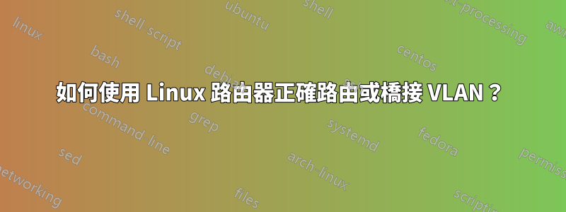 如何使用 Linux 路由器正確路由或橋接 VLAN？