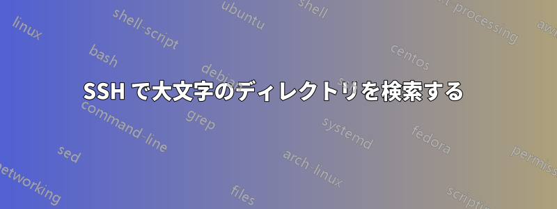 SSH で大文字のディレクトリを検索する 