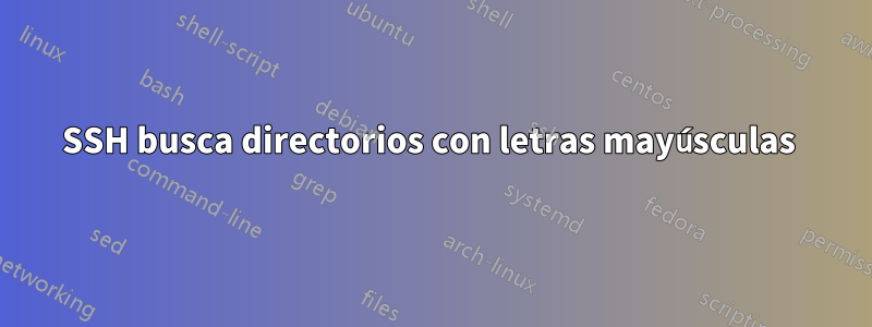 SSH busca directorios con letras mayúsculas 