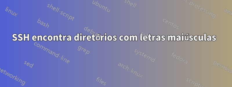 SSH encontra diretórios com letras maiúsculas 