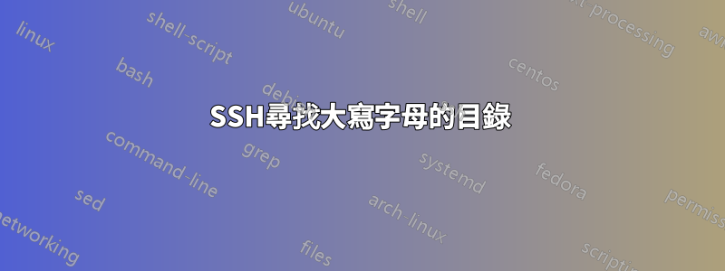 SSH尋找大寫字母的目錄