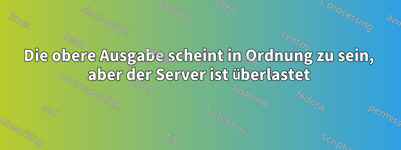 Die obere Ausgabe scheint in Ordnung zu sein, aber der Server ist überlastet