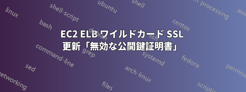 EC2 ELB ワイルドカード SSL 更新「無効な公開鍵証明書」