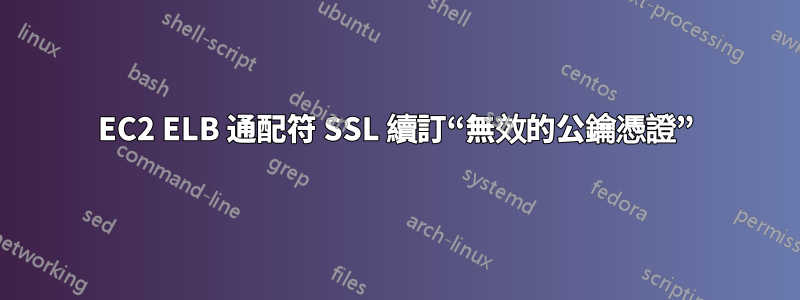 EC2 ELB 通配符 SSL 續訂“無效的公鑰憑證”