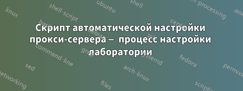 Скрипт автоматической настройки прокси-сервера — процесс настройки лаборатории