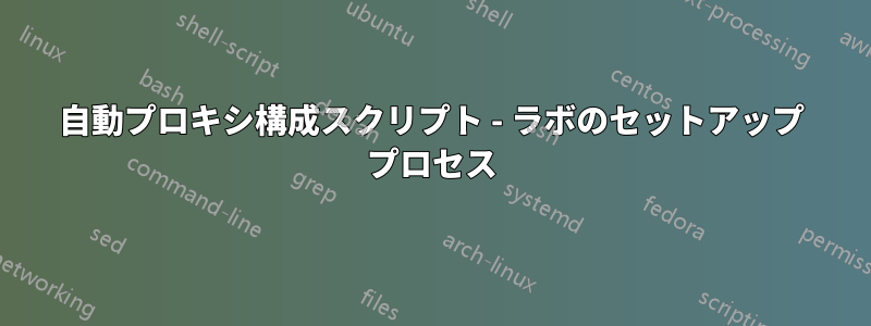 自動プロキシ構成スクリプト - ラボのセットアップ プロセス