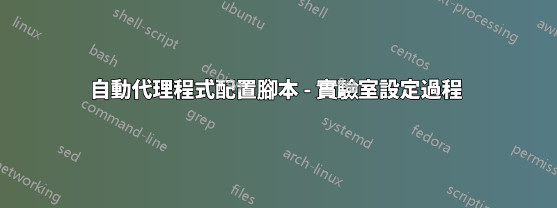 自動代理程式配置腳本 - 實驗室設定過程