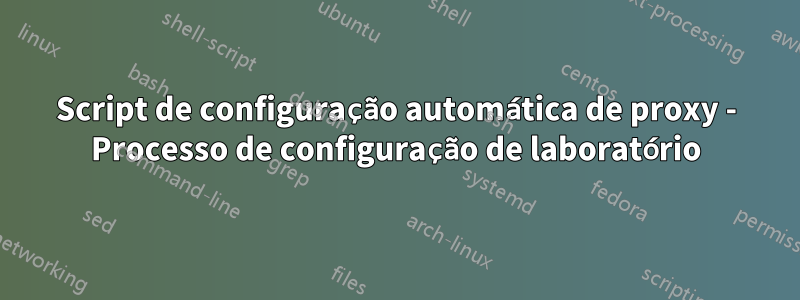 Script de configuração automática de proxy - Processo de configuração de laboratório