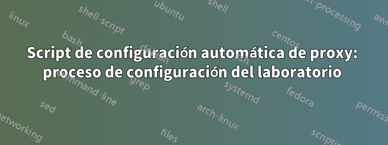 Script de configuración automática de proxy: proceso de configuración del laboratorio