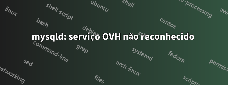 mysqld: serviço OVH não reconhecido