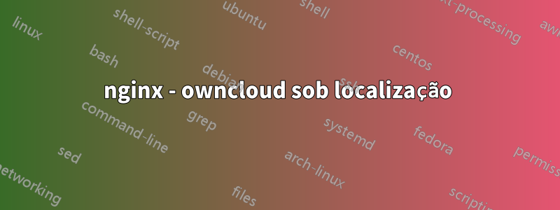 nginx - owncloud sob localização