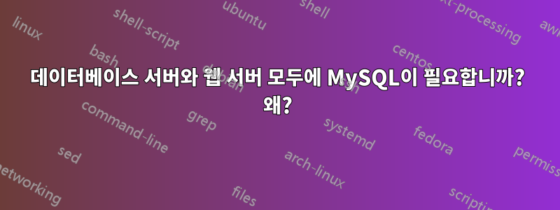 데이터베이스 서버와 웹 서버 모두에 MySQL이 필요합니까? 왜?