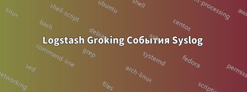 Logstash Groking События Syslog