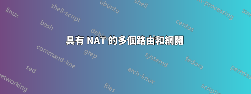 具有 NAT 的多個路由和網關