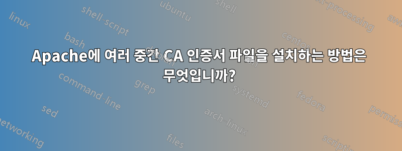 Apache에 여러 중간 CA 인증서 파일을 설치하는 방법은 무엇입니까?