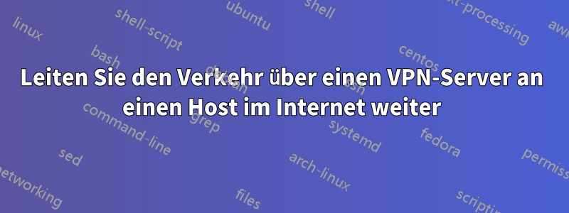 Leiten Sie den Verkehr über einen VPN-Server an einen Host im Internet weiter