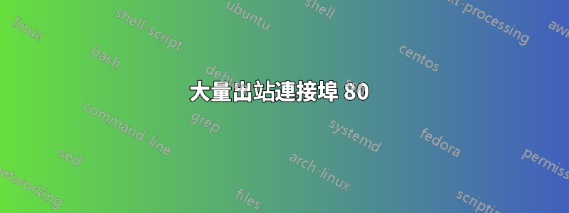 大量出站連接埠 80 